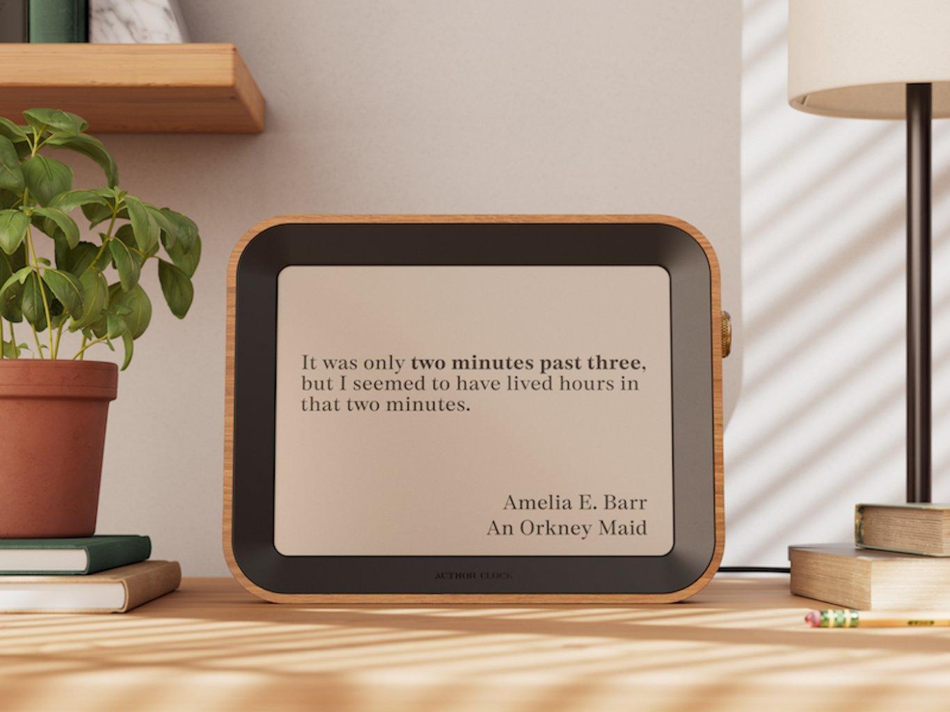 Author Clock Volume 2 – A wordy clock by Mechanical Design Labs