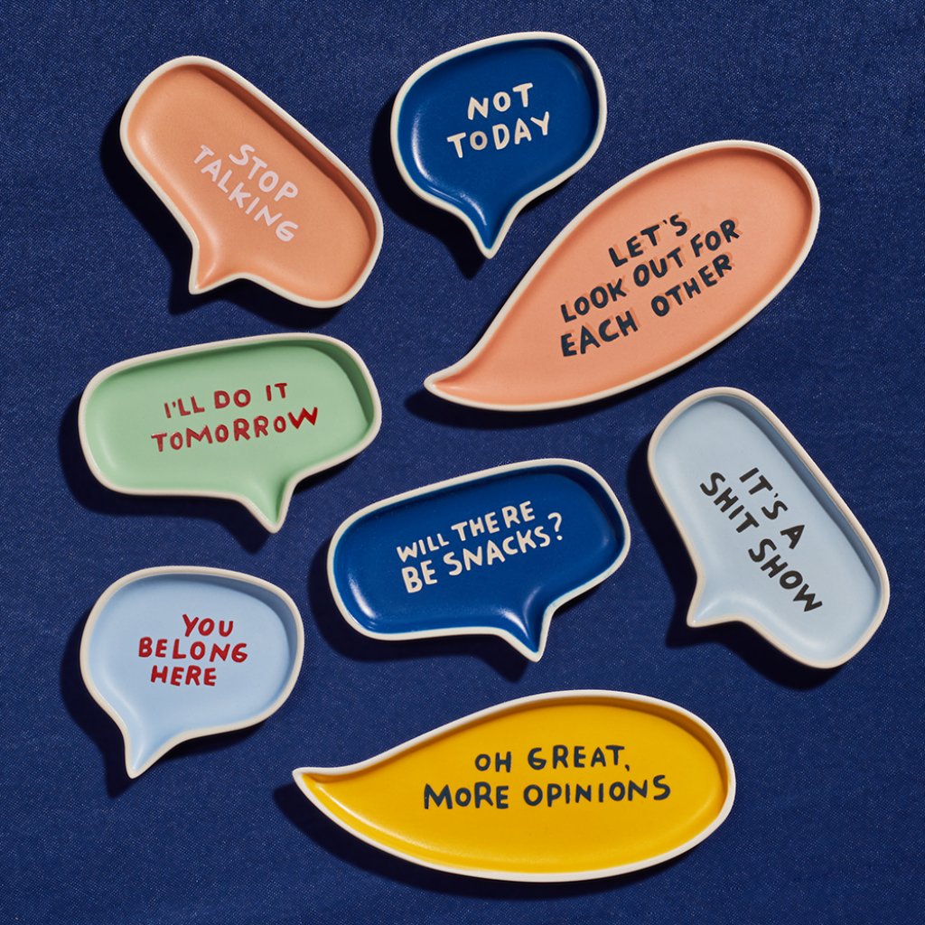 Speech Bubble Mini Dishes by Martha Rich