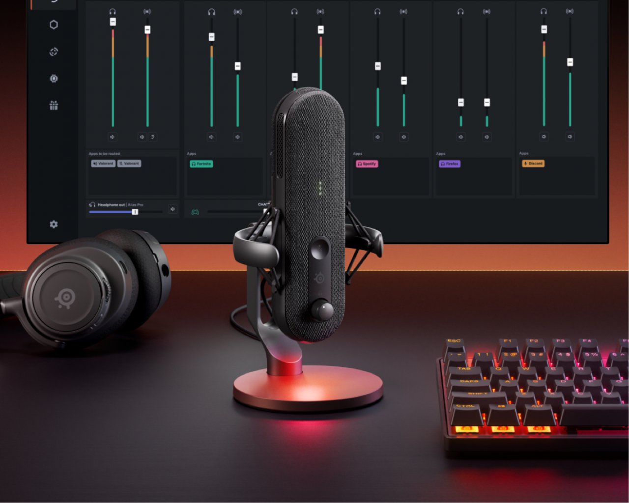 SteelSeries Alias USB C Condenser Mic