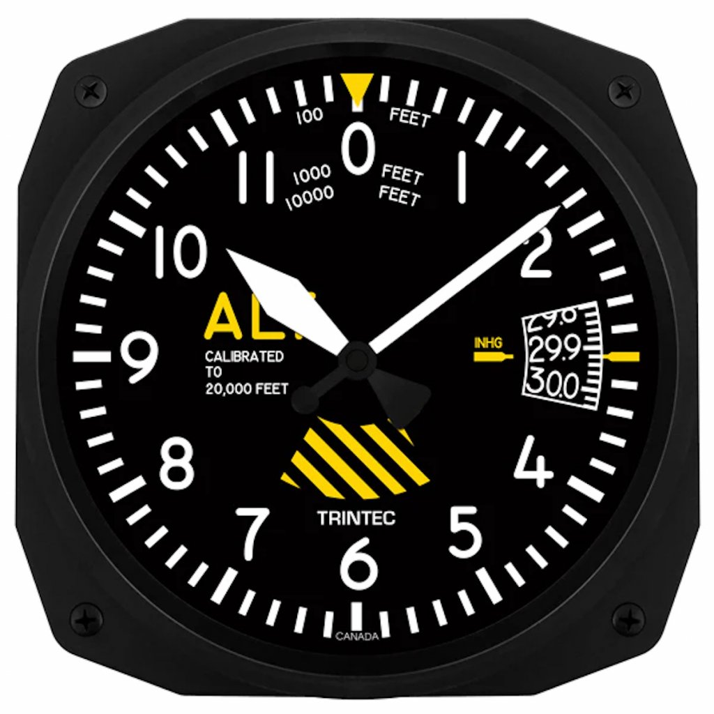 Trintec 30th Anniversary Altimeter Instrument Style Clock