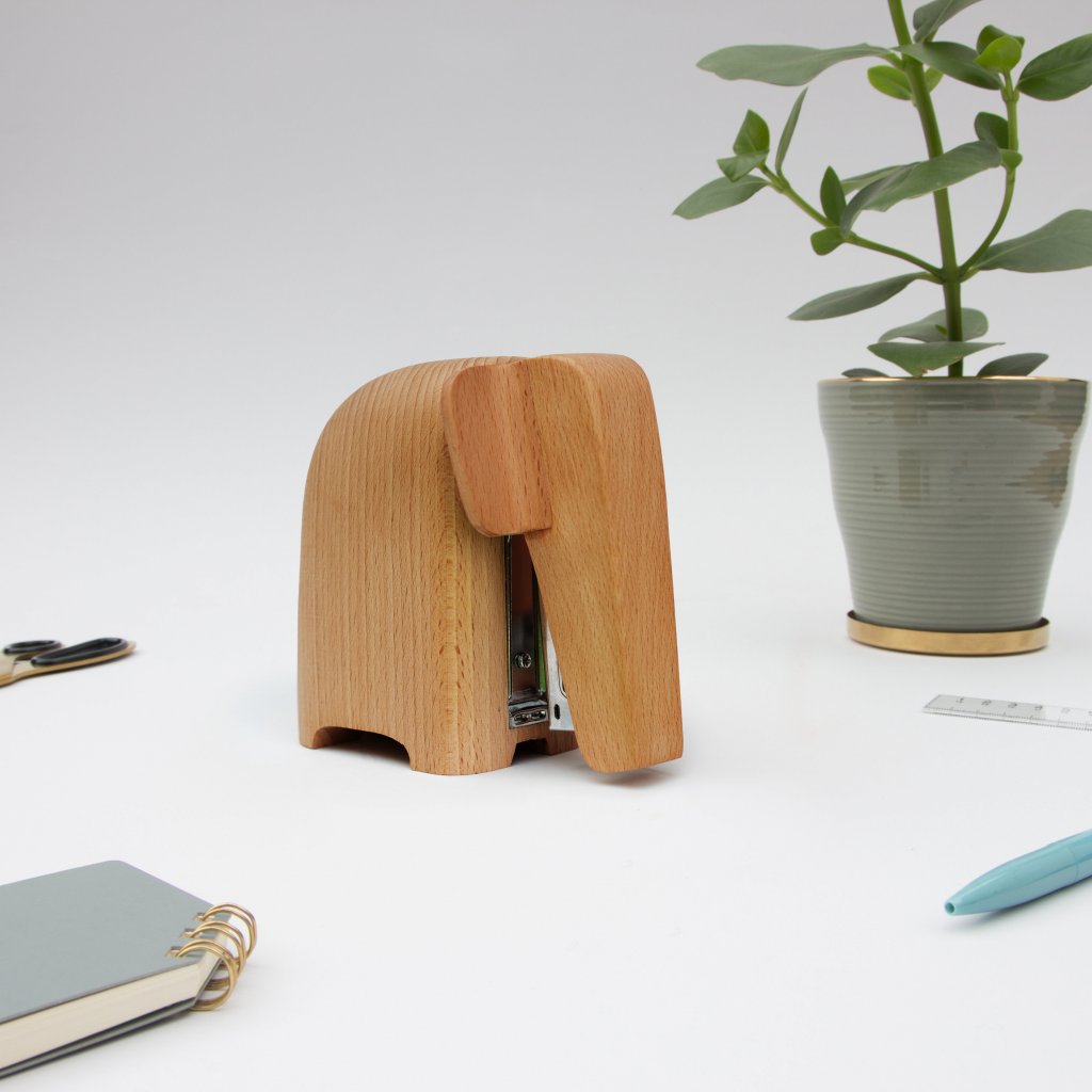 Wooden Elephant Stapler