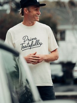 Drive Tastefully tee by Petrolicious