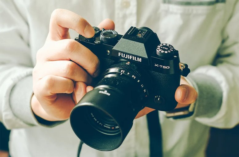image of Fujifilm X-T50 Mirrorless Camera – featuring film simulation mode