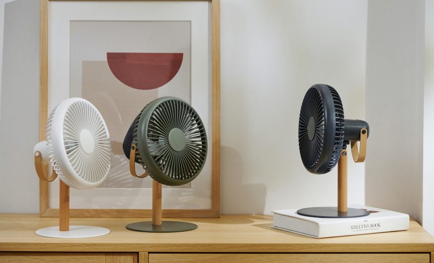 image of Gingko Design Beyond Portable Desk Fan and Light