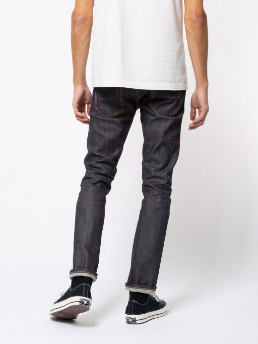 image of Grim Tim Dry Deep Selvage Denim by Nudie Jeans