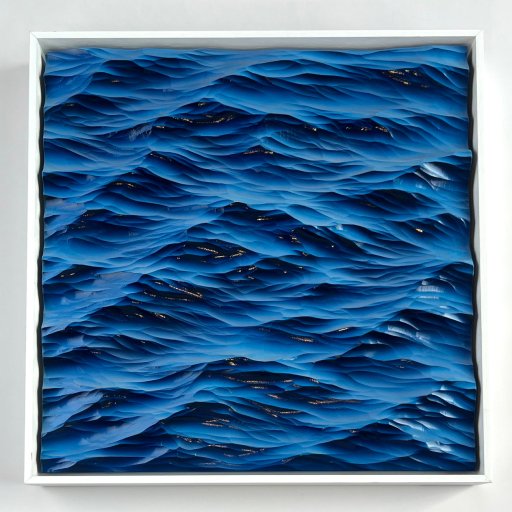 image of Sea In Palm – wood carved ocean waves