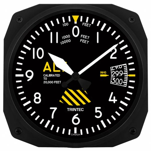 image of Trintec 30th Anniversary Altimeter Instrument Style Clock