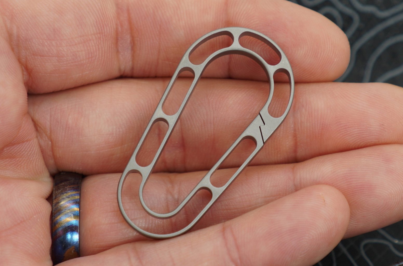 Photo 1 of County Comm Titanium Skeleton EDM Carabiner